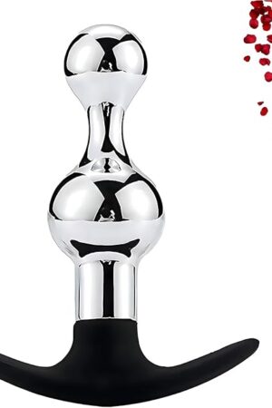 Anal Beads Butt Plug - Expanding Metal Anal Plug Trainer Adult Sensual Massager for Prostate Stimulation & Beginner Anal Sex Toys