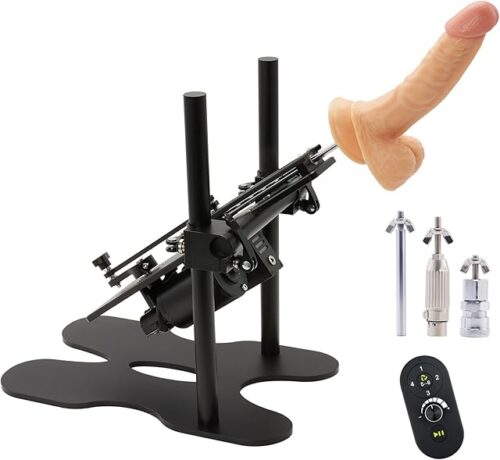 Y-NOT Automatic Sex Machine Gun Adult Toy Device with Realistic Dildo, Sex Massage Gun Masturbator for Women with 8 Thrusting Modes, 5X More Powerful Fully Adjustable with 1 Remote, Aluminum Oxide