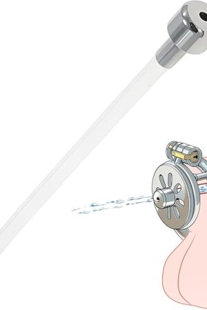 Flat Chastity Lock Accessories Stainless Steel Catheter Urethral Sound Sex Toys Long Silicone Hose Transparent Catheter Horse Eye Stick