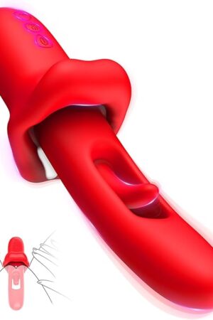 G Spot Vibrator Sex Toy - Tongue Rose Sex Toy Dildo Vibrators with 7 Flapping & 10 Vibration Modes, Waterproof Nipple Clitoral Rabbit Vibrator, Anal Adult Sex Toys for Women Couple Female