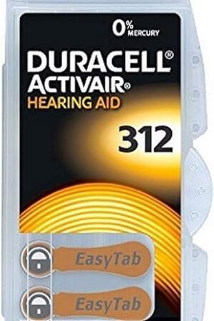 Duracell Hearing Aid Batteries Size 312, 60 Count (Pack of 1) batteries