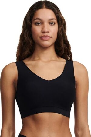 Women's Soft Stretch Padded V-Neck Bra Top