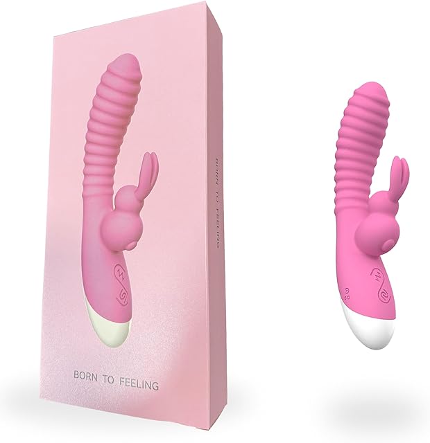 G Spot Rabbit Vibrator with Bunny Ears for Clitoris G-spot Stimulation - Dildo Vibrators for Women Waterproof 12 Powerful Vibrations Mode Dual Motor Stimulator Adult Sex Toy for Women and Couple Fun