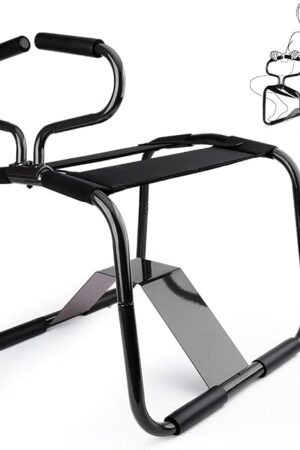 Adult Sex Toy Bondage Chair Sex Furniture, Adjustable Bouncing Mount Stools for Couples BDSM Play, Premium Weightless Chair with Detachable Handrails, Elastic Support Multiple Position Bench for Fun