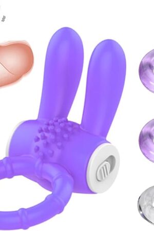Vibrating Cock Ring Rabbit Penis Ring Vibrator Adult Sex Toy for Longer Harder Stronger Penis Vibrators Clitorals Stimulator Cock Vibrator Couples Adult Sex Toys & Game for Men Women