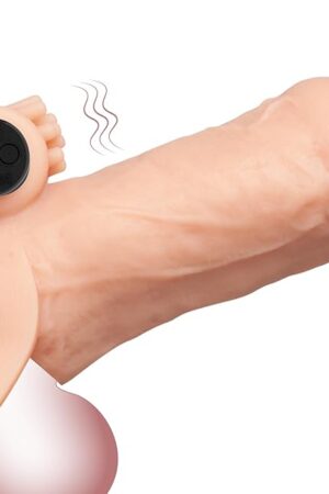 3IN1 Vibrating Penis Sleeve Enlarger with Rechargeable Clitoral Vibrator,10 Vibration Modes Couple Sex Toys,Girth Enhancer Extender for Men with Elastic Cock Ring to Enhance Hardness Delay Ejaculation