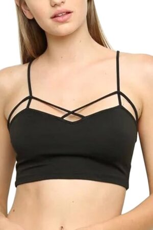Women's Sexy Strap Geometric Cutout Bandeau Bra Bralette Cami Crop Tops