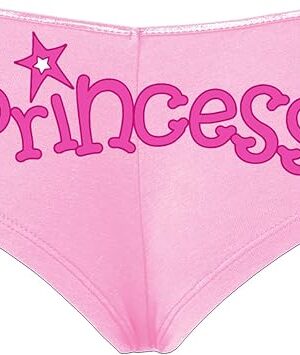 Cute DDLG Daddys Princess Star Babygirl Pink Boyshort Panties Sexy Underwear