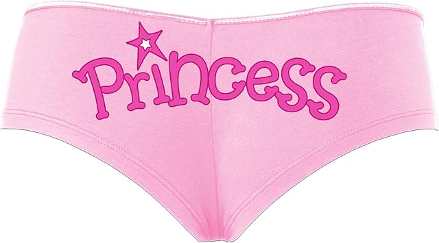 Cute DDLG Daddys Princess Star Babygirl Pink Boyshort Panties Sexy Underwear