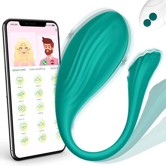 Bullet Vibrator Adult Sex Toys, Wearable Panty Vagina Stimulator Mini Egg Vibrator with APP Remote Control Vibrating Ball G Spot Clitoral Anal Toys for Couple (Green)