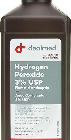 Dealmed Hydrogen Peroxide 3% USP ? 16 fl oz USA Made Hydrogen Peroxide Cleaner, Hydrogen Peroxide 3 Percent First Aid Cleaner, Hydrogen Peroxide Solution for First Aid Kit and Medical Facilities