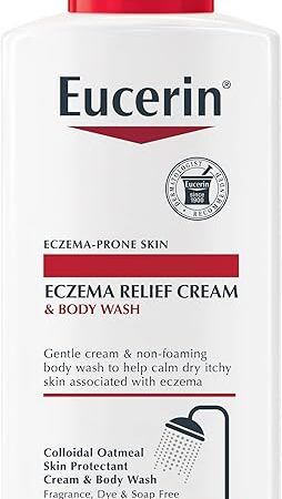 Eucerin Eczema Relief Cream Body Wash, Eczema Body Wash with Colloidal Oatmeal, Ceramide-3 and Licorice Root Extract, 135 Fl Oz Bottle