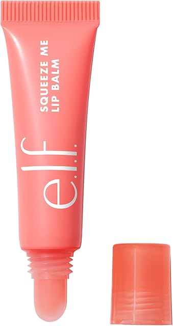 elf Squeeze Me Lip Balm, Moisturizing Lip Balm For A Sheer Tint Of Color, Infused With Hyaluronic Acid, Vegan & Cruelty-free, Strawberry