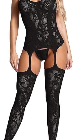 Women Sexy Bodystocking One Piece Badydoll Fishnet Lingerie Nightwear Plus Size