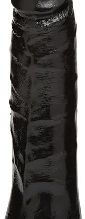 Doc Johnson Vac-U-Lock CodeBlack - 7 Inch Thin Dong - FIRMSKYN Dildo - F-Machine and Vac-U-Lock Harness Compatible Dildo - for Adults Only, Black