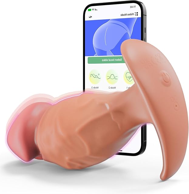 Anal Plug Sex Toys for Men Women, Mtsige 360? Rotating Vibrating Butt Plug Anal Dildo Vibrator with 10 Frequencies APP Control, Silicone Prostate Massger Anal Toys Anal Sex Toy, Adult Toys (Flesh)