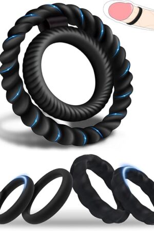 Cock Penis Ring Set Sex Toys for Men with 7 Different Sizes Adult Toys for Erection Enhancing, Long Lasting Stronger Strechy Cock and Ball Sexual Ring Adult Toys for Couples Pleasure