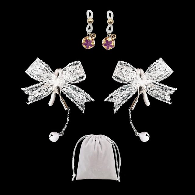 Bow Bells Nipple Breast Clamps Clips Nipple Noose Non Piercing Nipple Rings Body Jewelry for Sex Pleasure