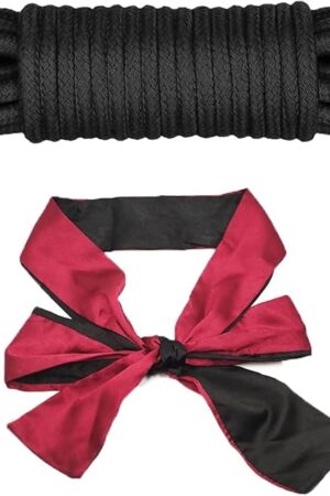Bondage Restraints BDSM Kit Adult Sex Toys for Women Couples, BDSM Toys Bondage Gear & Accessories with 1Pcs Sex Blindfold Mask & 1Pcs Cotton Bondage Sex Rope, Bondage Set Bed SM Games Play Sex Toys