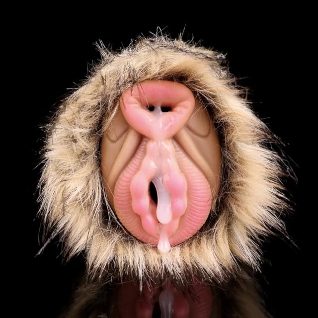 Donkey Lifelike Animal Male Masturbators Cup in Fur, 7.1inch Pocket Pussy Stroker Sucking Sex Toy Silicone Dual Channel with Realistic 3D Sleeve for Man Pleasure, Male Masterbaters Play Toy