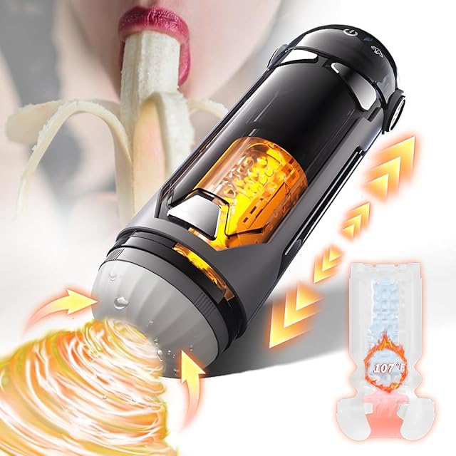 Automatic Male Masturbator with 4 Thrusting Patterns Realistic Oral Temperature Simulation Ultra Long Lasting Adult Blowjobsex Machine Men Sex Toy Adult Toys & Games