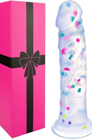 7 Inch Small Silicone Realistic Confetti Thin Dildo