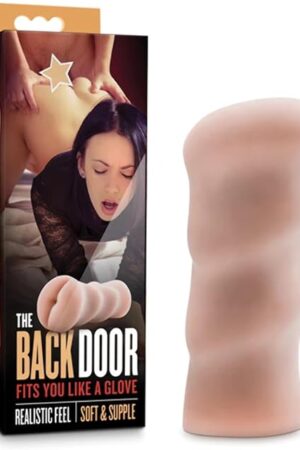 Blush Novelties X5 Back Door Anal Stroke Sleeve - Realistic Masturbator - Open Ended and Easy to Clean - Ribbed for Optimal Pleasure - Soft Stroker - Sex Toy for Men and Partners Vanilla