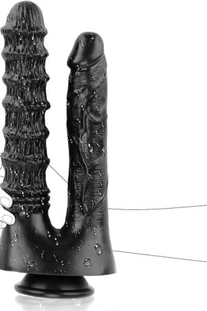 9 Inch Monster Realistic Dildo Double Ended Massive Dildos, Big Cock with Curved Shaft for Vaginal G-spot Stimulation, Liquid Silicone Huge Penis with Strong Suction Cup for Hands-Free, Sexy Adult Toy