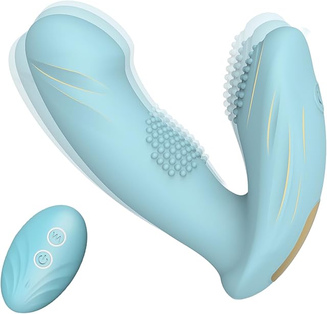 Adult Sex Toys for Women, Tokhub Wearable Butterfly Vibrators with 12 Vibrating Modes, G Spot Vibrator & Anal Sex Toy Prostate Massager, Remote Control Clitoral Vibrator for Women Couple -Blue