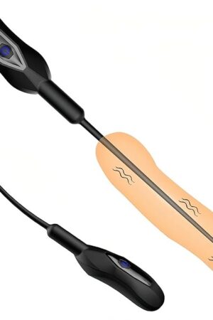 Electric Silicone Penis Vibrator ? Sex Toys for Men with 10 Vibration Modes, Male Masturbator Urethral Sounding Plug for Prostate Play with Smooth Silicone