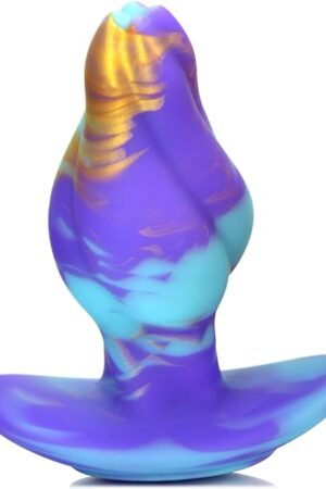 Anal Plug for Comfortable Long-Term Wear Butt Plug with Safe Curved Base Mixed-Color Silicone Prostate Massager Dilator Sex Toy for Women Men Masturbation (L)