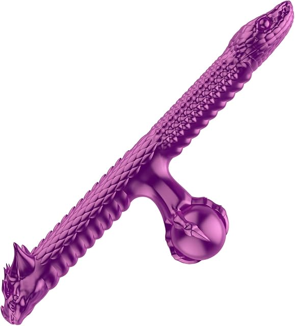 13 Inch Double Dildo Realistic Dragon Double Ended Dildo Soft and Flexible with Dragon Scales Adult Sex Toys for Women/Men/Lesbian Purple