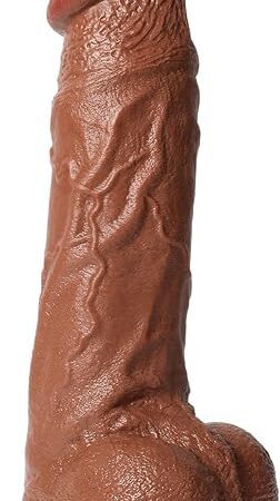 13.4 Inch Huge Dildo Realistic,2.9''Diameter Thick Dildo BBC with Strong Suction Cup,Big Brown Sex Toys for Women Men Gay