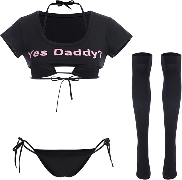 Women Cute Kawaii Striped Bikini Lingerie set Micro Tiny Bra G-string Panty/Garter Belt 2Pcs / 3Pcs Underwear