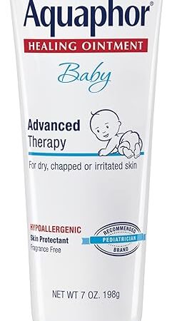 Aquaphor Baby Healing Ointment Advanced Therapy Skin Protectant, Dry Skin and Diaper Rash Ointment, 7 Oz Tube