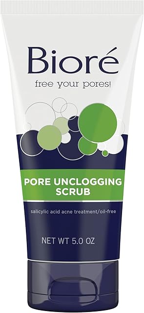 Bior? Pore Unclogging Scrub, Removes Excess Dirt and Oils, Face Scrub, with Salicylic Acid, Oil Free, (HSA/FSA Approved), 5 Ounces
