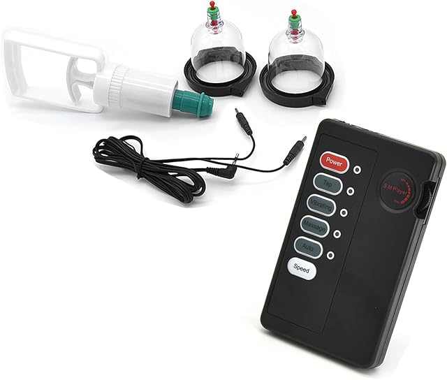 Electroshock Nipple Sucker Breast Suction Cunnilingus Erotic Vacuum Pump Breast Pump Breast Enlargement Device Nipple Stimulator Bondage BDSM Sex Toys for Women Men and Couples