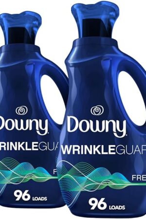 Downy WrinkleGuard Liquid Fabric Softener and Conditioner, Fresh, 48 fl oz 48 Loads, Pack of 2