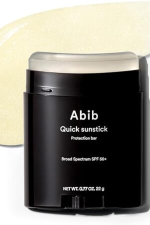 Abib Quick Sunstick Protection Bar SPF50+ 077 oz / 22 g (Glowing) | Korean Suncreen Stick Suncare Sunblock, No Whitecast, Protector Solar Barra, Centella Asiatica Extract, Aloe Extract