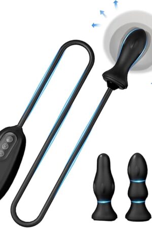 4Pcs Anal Vibrators Automatic Inflatable Butt Plug Prostate Massager Sex Toys for Mens with 10 Vibrations Anal Plug Anal Toy Expander Vibrating Butt Plugs for Male Female Couples Adult Games