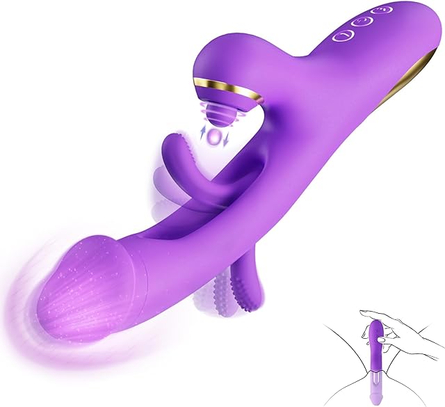 Vibrators Dildos Adult Toys for Women, Women Sex Toy G Spot Vibrator with 7 Vibrating, 7 Tapping & Flapping Patterns Female Sex Toys, Adult Toy Clitoral Vibrator Adult Sex Toys & Games Violet