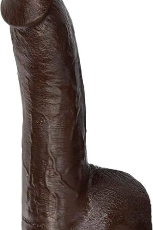 Doc Johnson Signature Series - Mr. Marcus' - 9 Inch Realistic FIRMSKYN Dildo with Removable Vac-U-Lock Suction Cup - F-Machine & Harness Compatible Base - for Adults Only, Chocolate