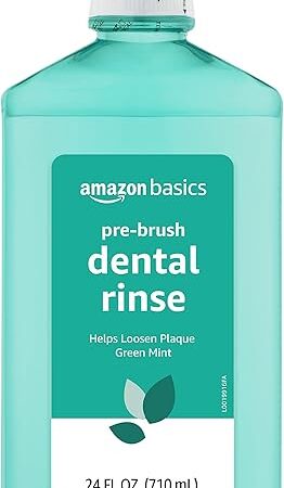 Amazon Basics Pre-Brush Dental Rinse, Green Mint, 24 Fluid Ounces, 1-Pack (Previously Solimo)