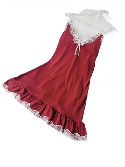 European and American sexy lingerie, sexy suspender, deep V-lace slim fit women's sexy nightgown