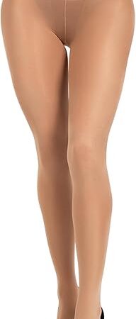 Women's Opaque Sheer to Waist Tights with Cotton Crotch