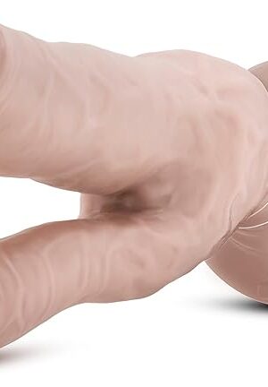 Eden Adult Sex Toys- 9.5 Inch Realistic Vibrating Double Dildo - Adjustable Multi-Speed Vibration Twin Cock, Strong Suction Cup, Double Penetration Penis Curved Shaft for Vaginal G-spot & Anal Play