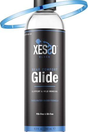 XESSO Water-Based Anal Comfort Lube for Men Women Couples 83 Fl Oz, Gently Numbing, Backdoor Relax Desensitizing Gel, Rear Comfort Lube Made in US, Discreet Packaging