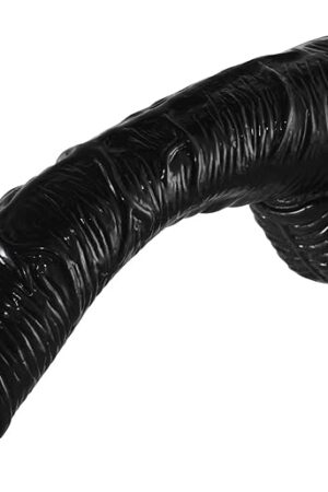10.6 Inch Realistic Black Big Dildo Adult Sex Toys for Women, G Spot Stimulator Vagina Anal with Strong Suction Cup for Hands-Free Play, Curved Veined Huge Dildos and Lifelike Balls