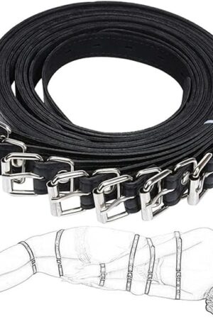 BDSM Toys Bondage Restraints Adult Sex Toys for Couples, 7Pcs Full Body Leather Bondage Set Sex Rope Adult Toys, SM Fetish BDSM Kit Sex Bondage Gear & Accessories, Sex Games Adult Sex Toys for Men