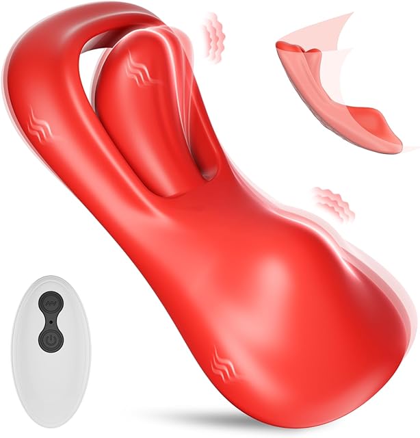 Wearable Vibrator Sex Toys for Women, Remote Control Vibrator with 9 Vibrating Modes, Tongue-Shaped Mini Vibrators Adult Toys, Panties Clitoral Stimulator Pleasure Tools for Female and Couples